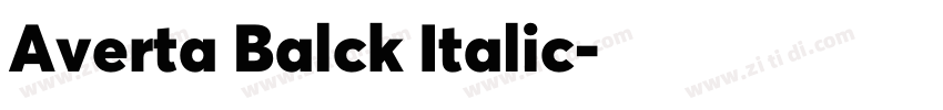 Averta Balck Italic字体转换